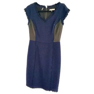 Rebecca Taylor Navy and Gray Dress